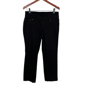 Black Lois Denim straight leg strechy pants size 34
